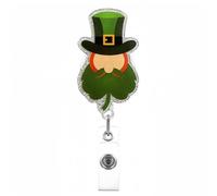 Irish Festival Badge Holder with Metal Clip Doctor Nurse Name Card Holder Badge for Student Teacher Clip