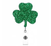 Irish Festival Themed Badge Holder with Metal Clip Retractable Reels Nurse Doctor for Office Retractable Badge