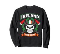 Irish Fire Fighter Shamrock Ireland Dept Maltese Cross Pride Sweatshirt