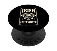 Irish Firefighter Celtic Crest Emblem Design PopSockets Adhesive PopGrip