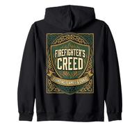 Irish Firefighter Creed Fighting Flames Craic St Patricks Zip Hoodie