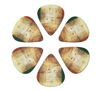 Irish Flag 6 Pack Guitar Picks with Organizer Storage Box, Thin-Medium-Heavy Picks Handmade Plectrums Guitar Plectrums Bass Ukulele Picks Acoustic Guitar Lovers Gift