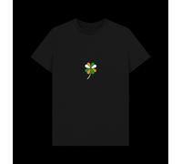 Irish Flag Clover Black T-Shirt apoh Black M