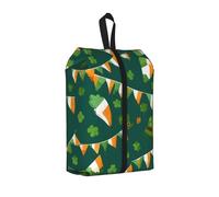 Irish Flag Decor Printed Travel Shoe Storage Bag Waterproof Jacquard Fabric is Lightweight, with Strong Handle and Central Zipper.