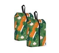 Irish Flag Decor Printed Travel Shoe Storage Bag Waterproof Jacquard Fabric is Lightweight, with Strong Handle and Central Zipper.