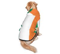 Irish Flag Dog Hoodie for Medium Large Dogs, Warm Soft Pet Sweatshirt, Easy to Wear Jumper Clothes