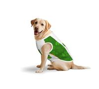 Irish Flag Dog Pure Cotton Tshirts for Medium & Large Dogs,Breathable Stretchy Tank Top Sleeveless Vest Tee Shirt