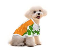 Irish Flag Dog T-Shirt Clothes Apparel Puppy Vest Pet and Elastic Tank Top Clothing, Dogs Cats Pullovers Cute Breathable Soft Large