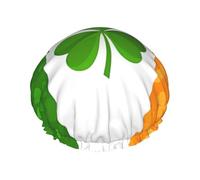 irish flag Double Layer Shower Cap for Women Waterproof and Durable Protects Hair During Bath, Beauty