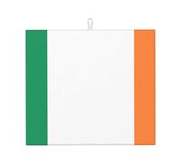 Irish Flag Drying Mat for Kitchen.Made of 100% Polyester,Highly Absorbent, Non-Slip, Printed,Easy to fold and Store.