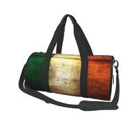 Irish Flag Duffle Bag With Shoes Compartment And Adjustable Strap,Foldable Travel Duffel Bags For Men Women,Waterproof Duffel Bags, Black, One Size
