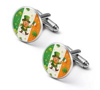 Irish Flag Fashion Men's Cufflinks 2.0cm