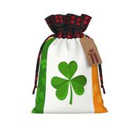 irish flag Fashionable Print Small Drawstring Storage Bag Lightweight and Beautiful for Various Festivals