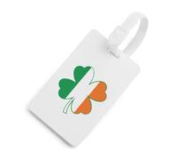 Irish Flag Four Leaf Clover Luggage Tag for Suitcases Travel Baggage Identify Labels Privacy Protection Essentials for Women Men