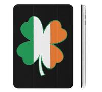 Irish Flag Four Leaf Clovers Compatible with iPad Mini 4/5/6 Cute Tablet Case with Pencil Holder Slim Hard Protective Cover