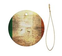 Irish Flag Full Double-Sided Printed Diameter 7.3cm Holiday Party Decoration Halloween And Christmas Ceramic Circular Pendant