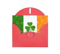 irish flag Greeting card, blank interior, suitable for occasions such as Valentine's Day and wedding anniversaries.