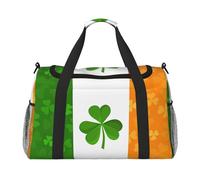 Irish Flag Hand Travel Bag.Fashionable Design, Large Storage Capacity, Suitable For Business Trips And Short Trips., Black, One Size