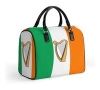 Irish Flag Ireland Harp Small Travel Duffel Tote Bag Handbag Purse for Office Work Nurse Teacher 15 Liters