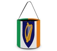 Irish Flag Ireland National Emblem Foldable Halloween Trick Or Treat Bags Tote Goodie Candy Bucket Gift Party Favor Supplies