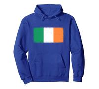 Irish Flag Ireland Pullover Hoodie, Adult Unisex, Royal Blue, Medium