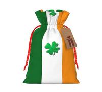 Irish Flag Linen Drawstring Gift Bag Xmas Party Candy Bag Reusable Storage Pouches
