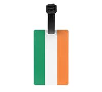 Irish Flag Luggage Tag PVC Waterproof Durable Light Bag Tag with Detachable Wristband for Easy Identification