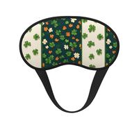 Irish Flag Party Printed Black Border Eye Mask, Soft and Comfortable, Perfect for Travel, Camping, and Meditation