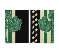 Irish Flag Passport Holder with Card And Ticket Slot, PU Leather Passport Case Easy Access, Travel Essentials Document Organizer Waterproof Travel Wallet for Men Women