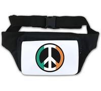 Irish Flag Peace Sign Artwork Waist Bag Fanny Pack White