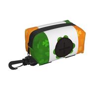 irish flag Pet travel waste bag storage bag. Convenient storage, suitable for leash, with zipper, easy to carry when traveling.