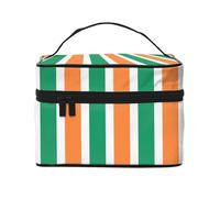 Irish flag Portable Travel Makeup Bag (9x6.5x6.2 Inch), Large Capacity Makeup Bag for Women, Large Makeup Bag Storage Bag for Girls