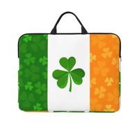 Irish Flag Print 14in Laptop Case Notebook Cover For School Office Travel Portable Computer Bag