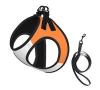 Irish Flag Print Adjustable Harness Leash Set For Cats And Dogs, Soft Breathable Kitten Puppy Mesh Vest With Reflective Design, Escape-Proof Lead For Small Pets Walking Training