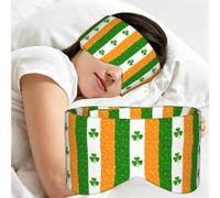 Irish Flag Print Adults Eye Mask for Sleeping Soft Breathable Blindfold Daily Home Travel Work