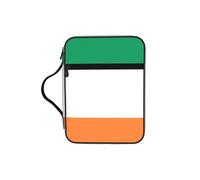 Irish Flag Print Book Protector Holder Case, Study Bible Carrying Case With Multiple Internal Compartments