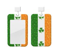 Irish Flag Print Card ID Badge Holder with Breakaway Lanyard,for Doctor Teacher Nurse Staff Office