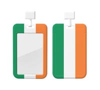 Irish Flag Print Card ID Badge Holder with Breakaway Lanyard,for Doctor Teacher Nurse Staff Office