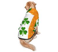 Irish Flag Print Dog Hoodie Pet Sweatshirt, Warm, Soft And Breathable Hooded Clothes For Medium To Large Dogs, Easy-To-Wear Design, For Winter And Fall