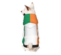Irish Flag Print Dog Hoodie Sweatshirt For Small Dogs, Warm, Soft And Breathable Pet Clothes, Easy To Wear Jumper For Winter And Fall Warm