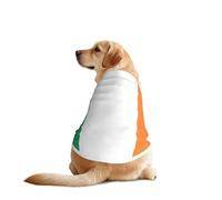Irish Flag Print Dog Outfit Sleeveles, Funny Pet Dog Clothes Machine Washable Shirt Vest For Medium Large Dogs