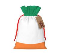 Irish flag print Drawstring Gift Bag for Wedding Party Birthday Unique Present Bag Reusable Canvas Bag,1 Piece S