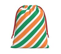 Irish flag Print Drawstring Gift Bags For Christmas,Holiday,Wedding,Birthday Gift Wrapping Bag M