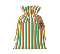 Irish flag Print Drawstring linen gifts bag for Christmas Party,holiday packaging presents bags.