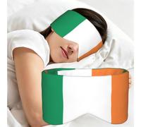 Irish Flag Print Full Coverage Sleep Mask,Eye Mask Portable for Travel Office Nap Shift Work