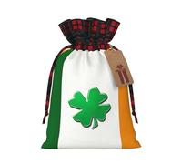 Irish Flag Print Gift Reusable Bags Festive Drawstring Party Favors Pouches Versatile Seasonal