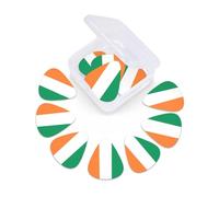 Irish flag print Guitar Picks 12 Pack, Mixed (0.46-0.96mm) with Storage Case for Guitar,ukulele