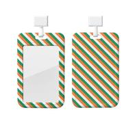 Irish Flag Print ID Card Badge Holder with Breakaway Lanyard,for Teacher Nurse Doctor Staff Office