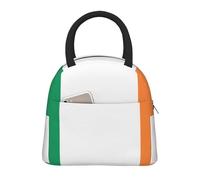 Irish Flag Print Insulated Lunch Bag Portable Leakproof Reusable Tote Work School Picnic Boys Girls