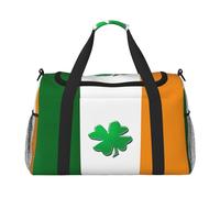 Irish Flag Print Large Capacity Hand Carry Bag for Women Foldable Carry On Tote for Airplane Travel